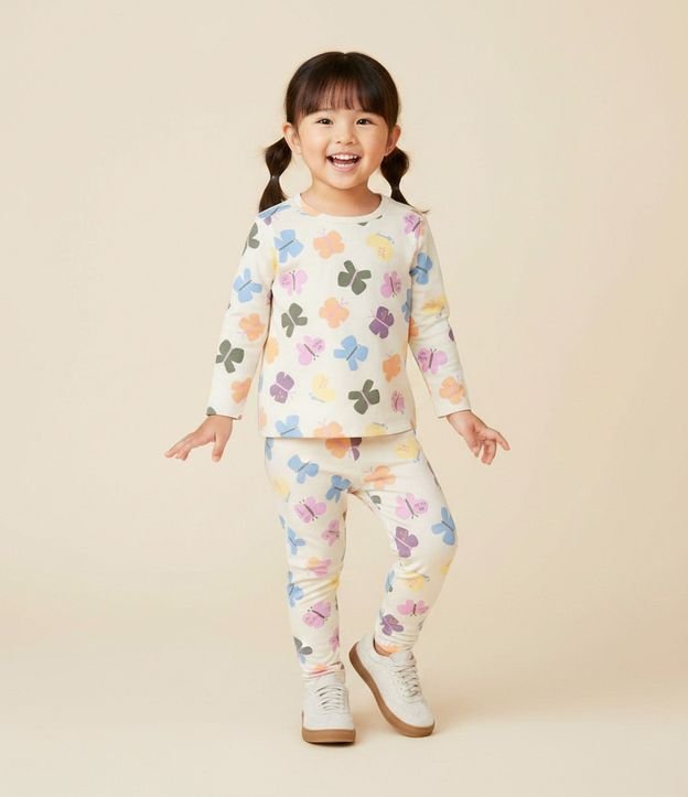 Pantalón Infantil Legging con Estampado de Mariposas – Talle 1 a 6 años