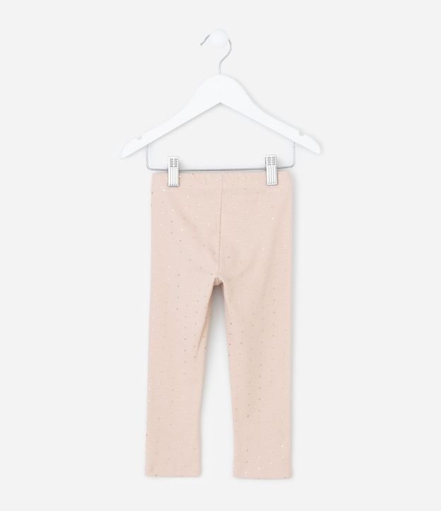 Pantalón Infantil Legging en Rib con Lunares Dorados – Talle 1 a 5/6 años 3