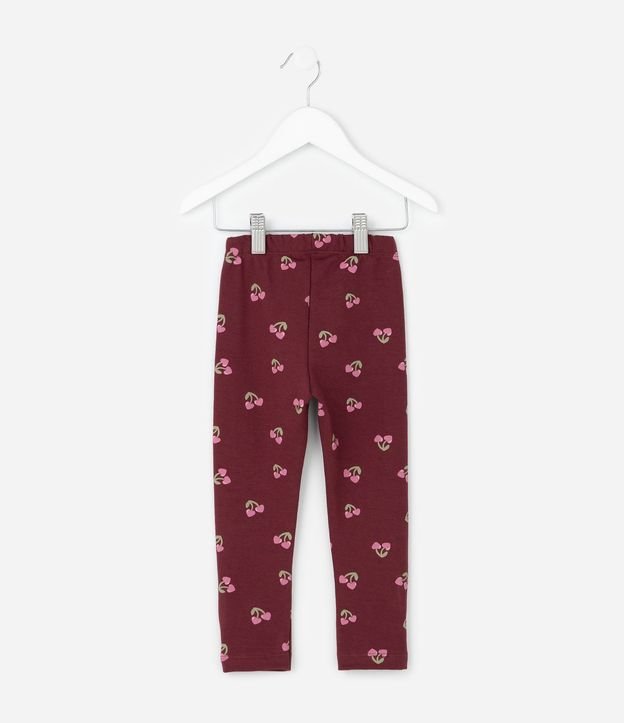 Pantalón Infantil en Algodón con Estampa de Cerezas – Talle 1 a 6 años 3