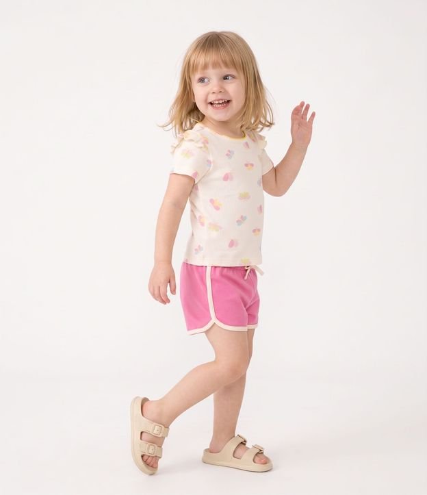 Remera en Rib Mariposa- Talle 1 A 6 años 2