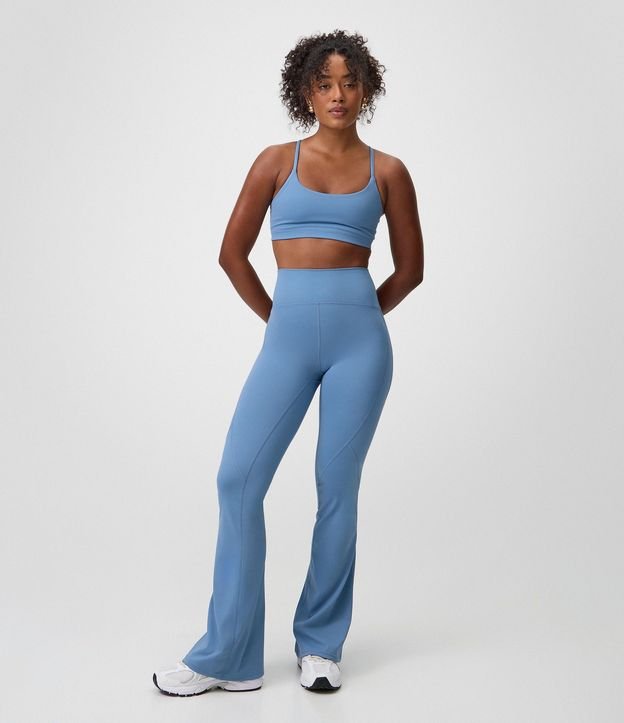 Pantalón Flare Deportiva con Cintura Ancha