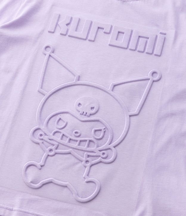 Remera Relaxed en Algodón con Embossed Kuromi  - Talle 5 a 14 años 5
