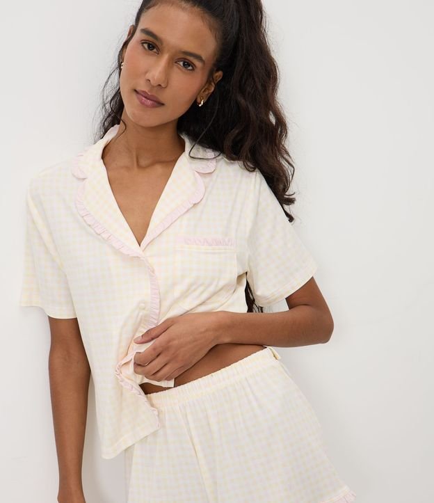 Pijama Americano con Estampado de Cuadros 3