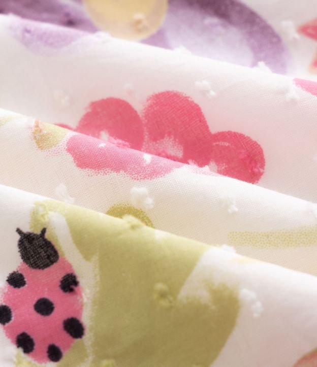 Vestido Evasé Infantil con Estampa Floral y Frutas – Talle 1 a 6 años 4