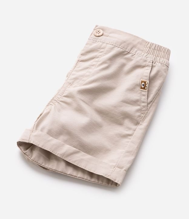Shorts Infantil en Sarga Cintura con Elástico - Talle 0 a 18 Meses 4