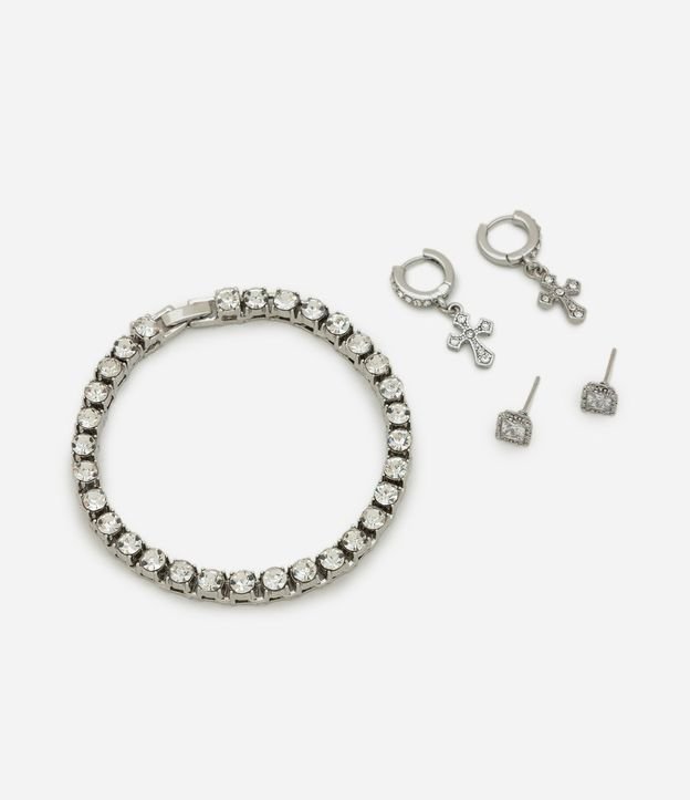 Kit Caravana Metal Cruz y Solitário con Pulsera Tachonada 2