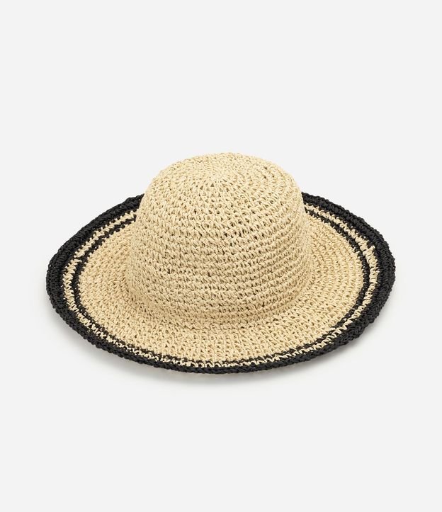 Sombrero en Palha con Detalles Contrastantes y Modelo Bucket 2