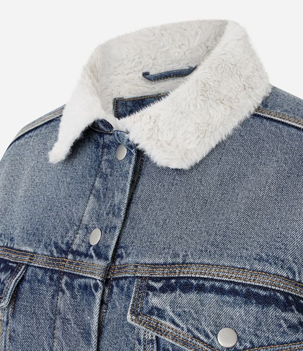 Campera Trucker en Jeans con Cuello Sherpa 6