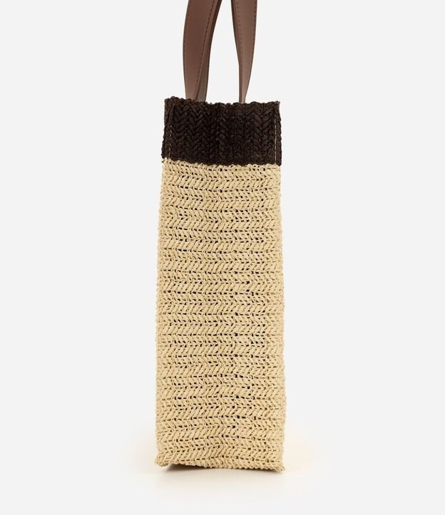 Cartera de Playa Trenzada con Bordado de Palmera 2