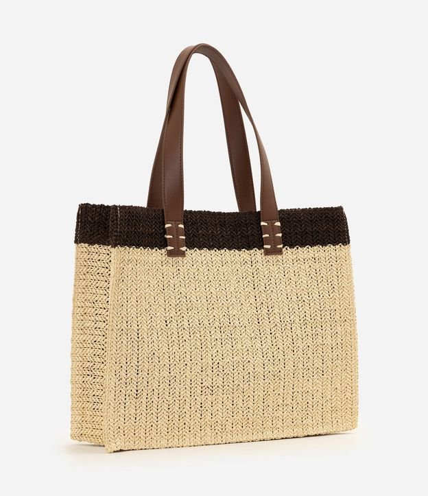 Cartera de Playa Trenzada con Bordado de Palmera 3