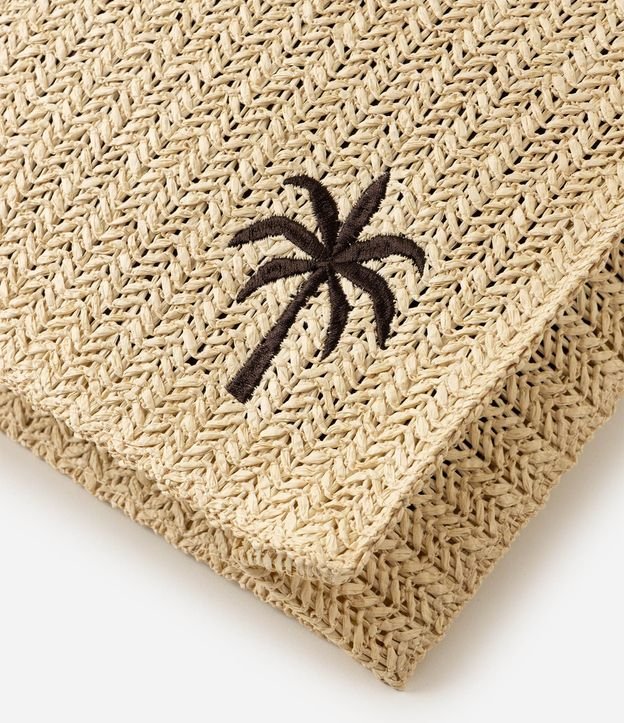 Cartera de Playa Trenzada con Bordado de Palmera 5