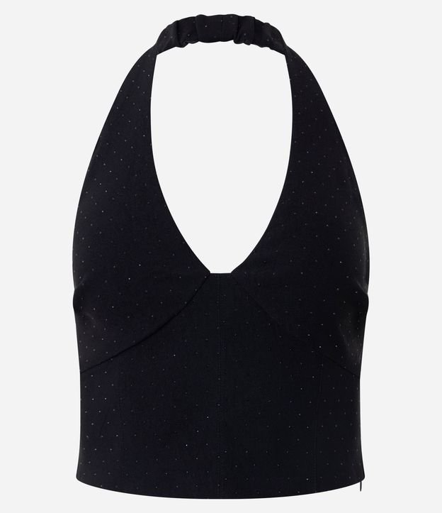 Blusa Frente Única en Bengalina con Aplicación 5