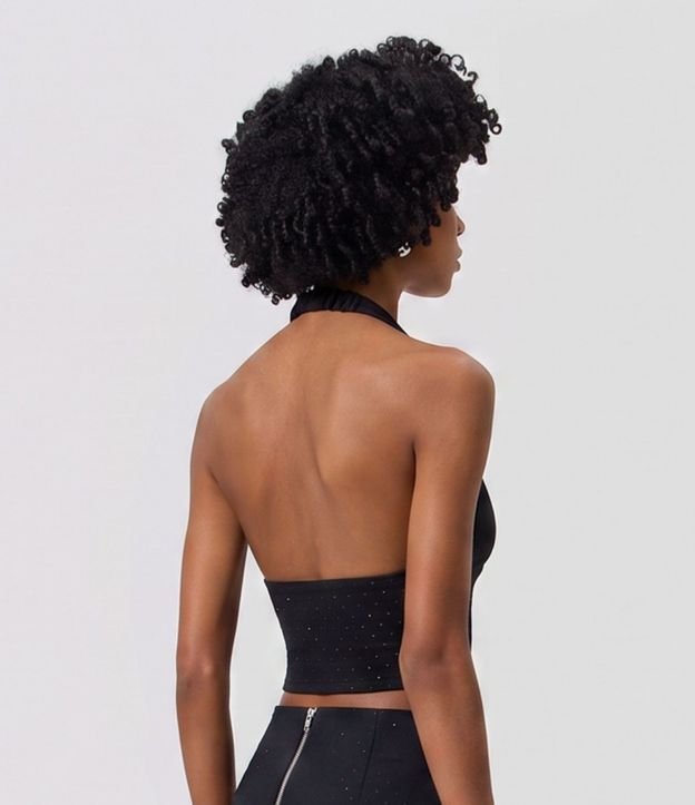 Blusa Frente Única en Bengalina con Aplicación 4