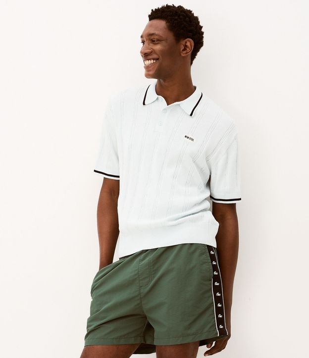 Camisa Polo en Punto con Estampa de Rayas 1
