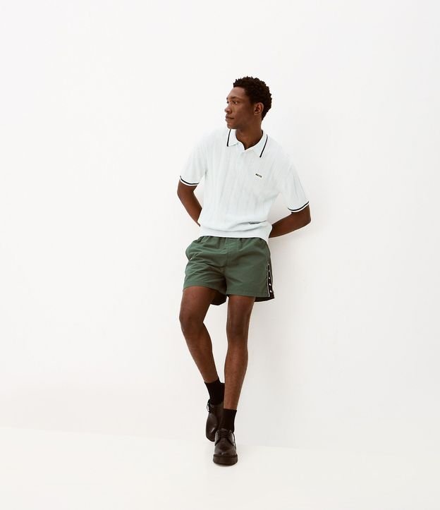 Camisa Polo en Punto con Estampa de Rayas 2