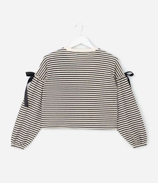 Blusa Infantil Rayada con Moñitas en los Brazos – Talle 7 a 14 años 3