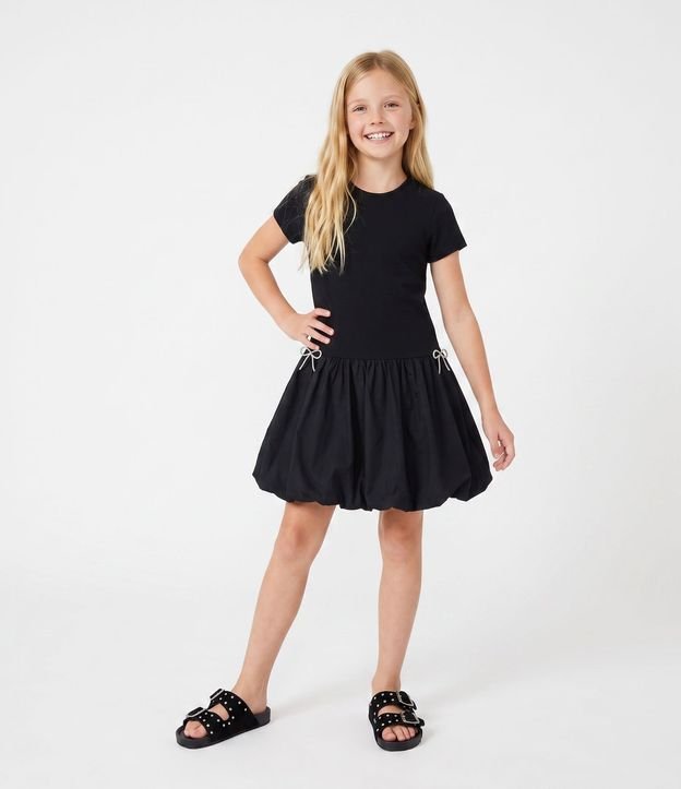 Vestido Infantil con Pollera Balonê y Lacitos - Talle 5 a 14 años 1
