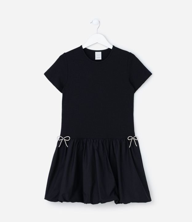 Vestido Infantil con Pollera Balonê y Lacitos - Talle 5 a 14 años 2