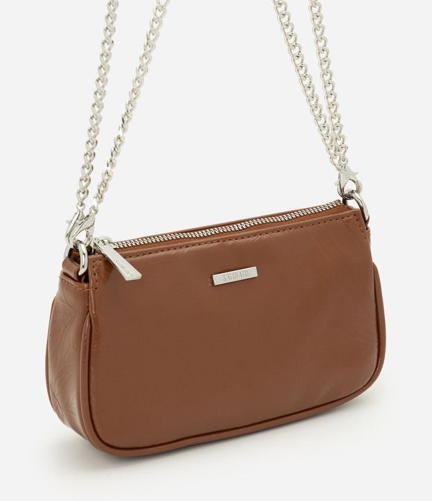 Cartera Baguette Pequeña en PU con Asa Transversal