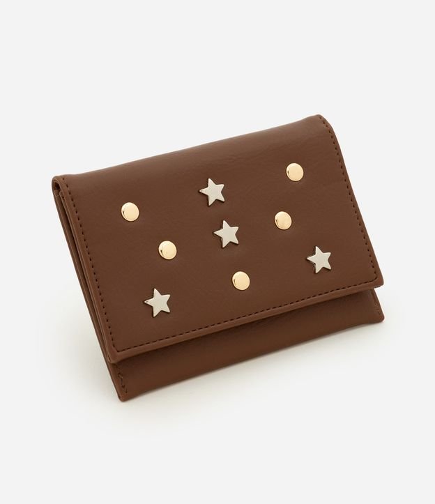 Cartera Tipo Sobre Pequeña de PU con Aplicación de detalles Decorativos