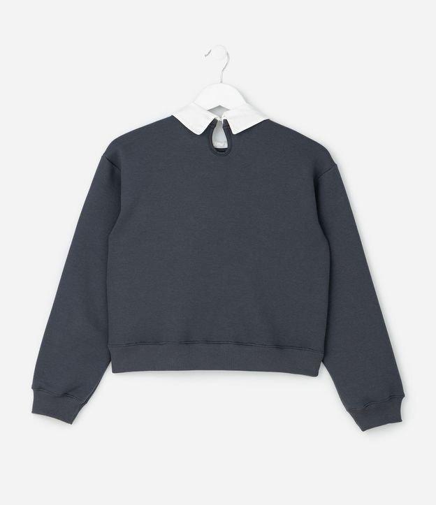 Saco Infantil con Lettering y Cuello en Tricolina - Talle 7 a 14 años 3