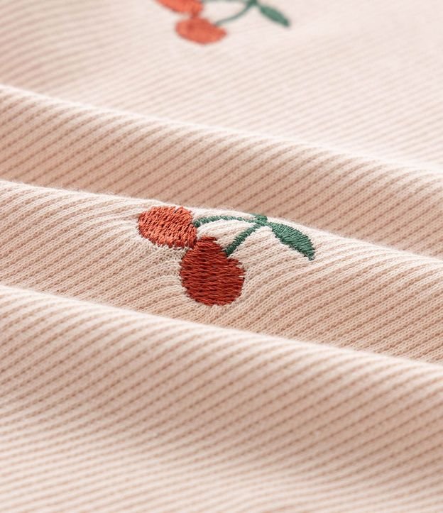 Blusa Infantil Baby Look con Bordado Cerezas – Talle 5 a 14 años 4