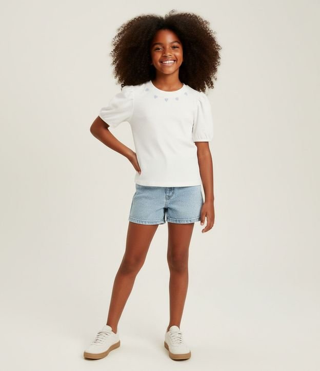 Blusa Infantil con Bordado Corazones – Talle 5 a 14 años 1