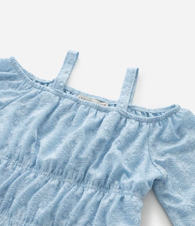 Blusa Infantil Slim Manga Larga en Encaje – Talle 7 a 16 años 9