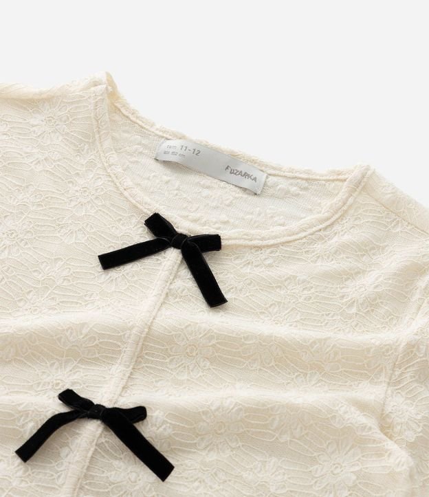 Blusa Infantil Texturizada con Moñitas y Musculosa – Talle 5 a 14 años 2