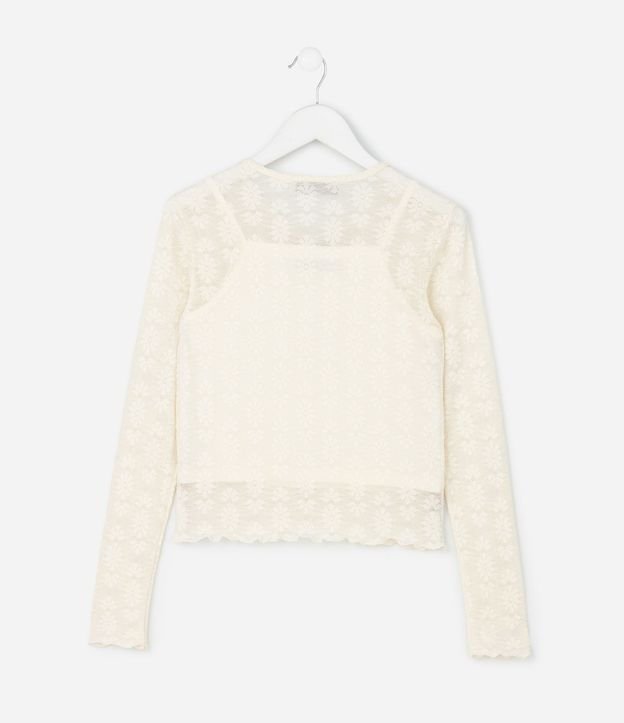 Blusa Infantil Texturizada con Moñitas y Musculosa – Talle 5 a 14 años 4