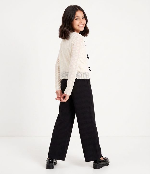 Blusa Infantil Texturizada con Moñitas y Musculosa – Talle 5 a 14 años