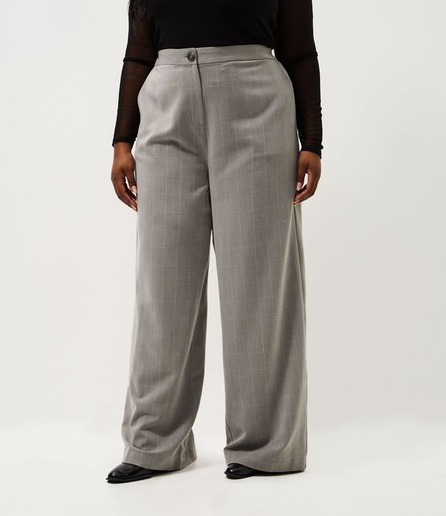 Pantalón Sastre Wide de Cuadros Alargada Curve & Plus Size 3