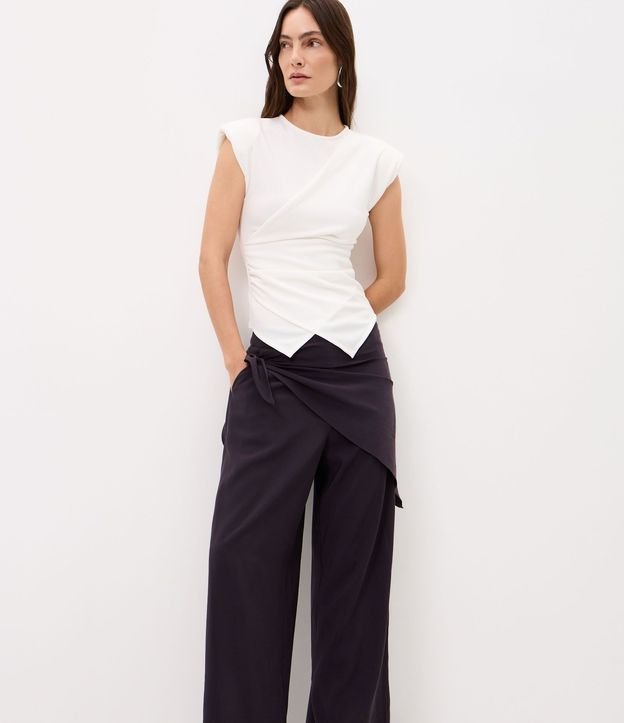 Pantalón Wide Leg con Pañuelo en la Cintura 2