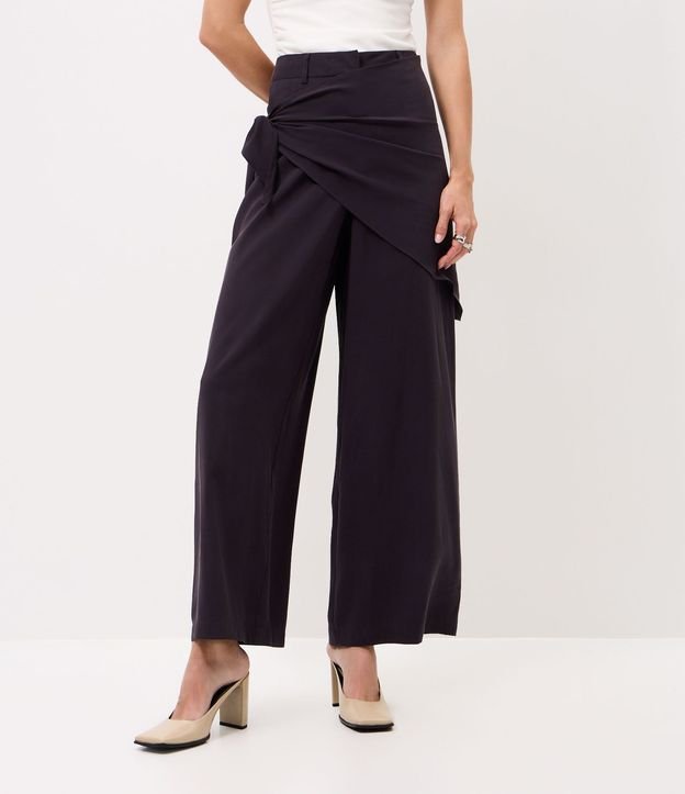 Pantalón Wide Leg con Pañuelo en la Cintura 3