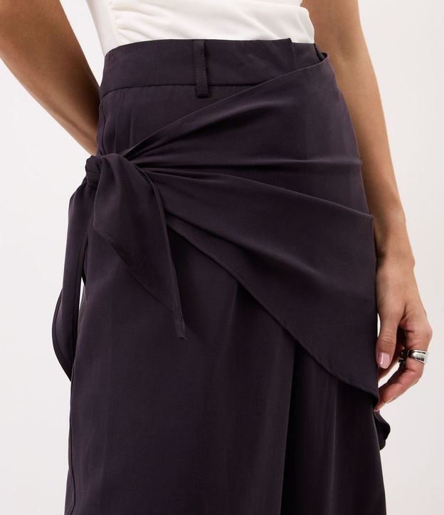 Pantalón Wide Leg con Pañuelo en la Cintura 4