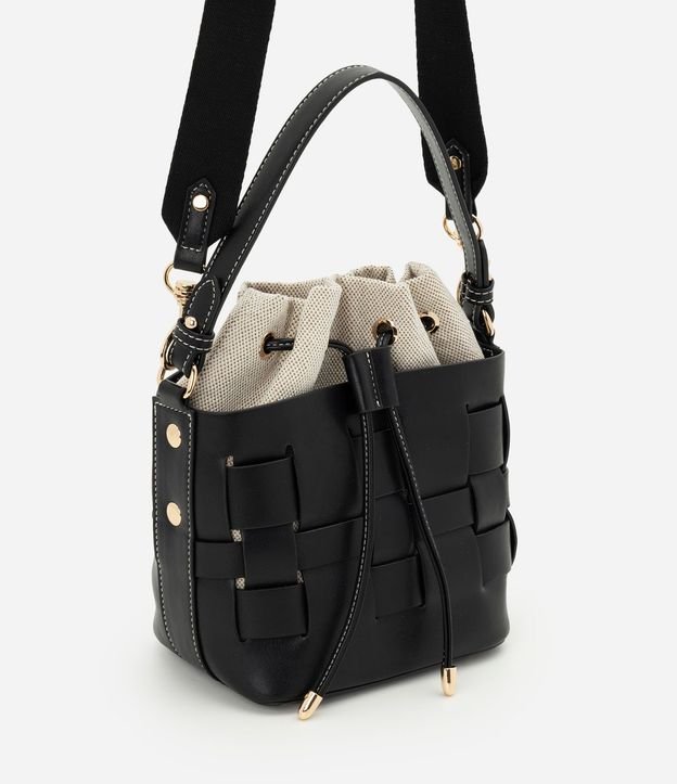 Cartera Bucket Pequeña en PU con Bolsillo Interno Desmontable 1