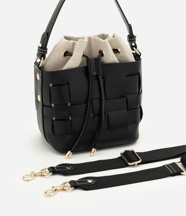 Cartera Bucket Pequeña en PU con Bolsillo Interno Desmontable 4