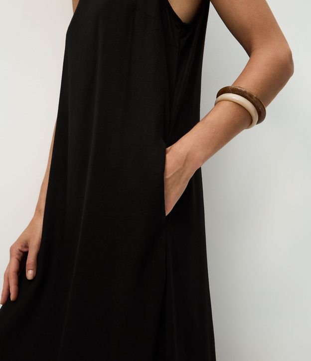 Vestido Largo en Viscolino con Bolsillos 4