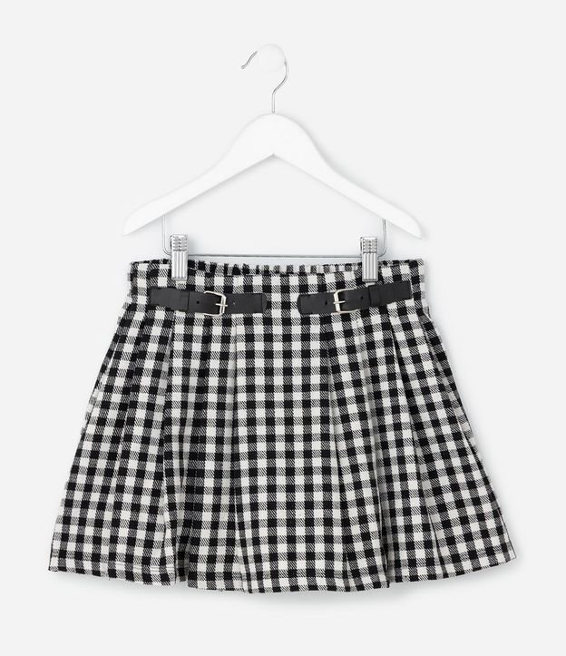 Pollera Infantil en Sastrería de Cuadros con Cinturón Incorporado – Talle 7 a 16 años 2
