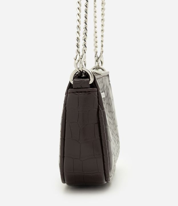 Cartera Baguette Pequeña en PU con Textura Crocco 2