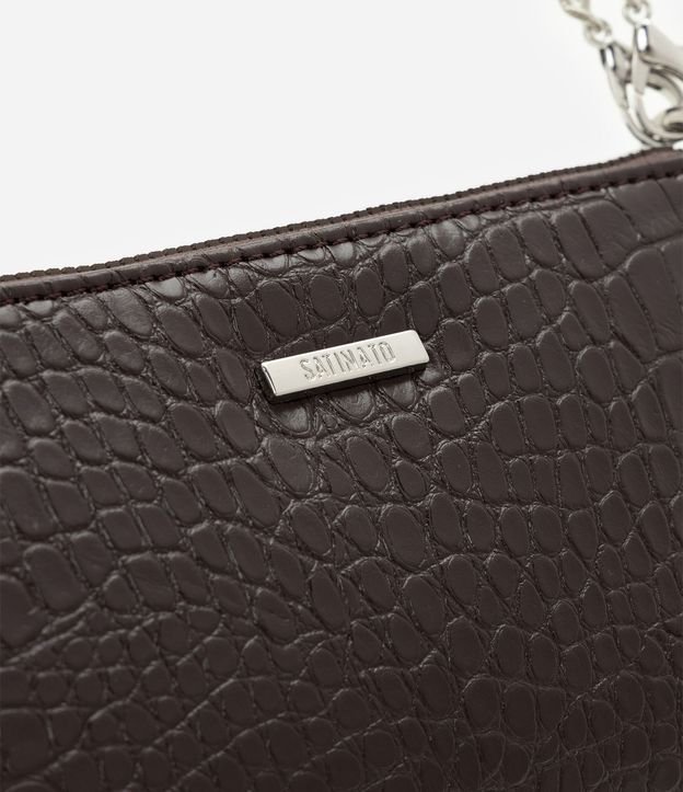 Cartera Baguette Pequeña en PU con Textura Crocco 4