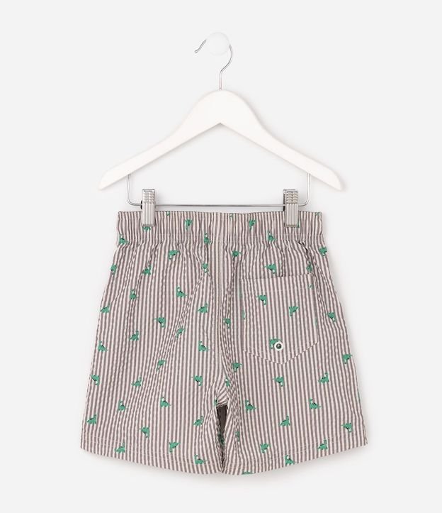 Bermuda Infantil Rayada con Estampado Dinosaurios – Talle 1 a 6 años 3