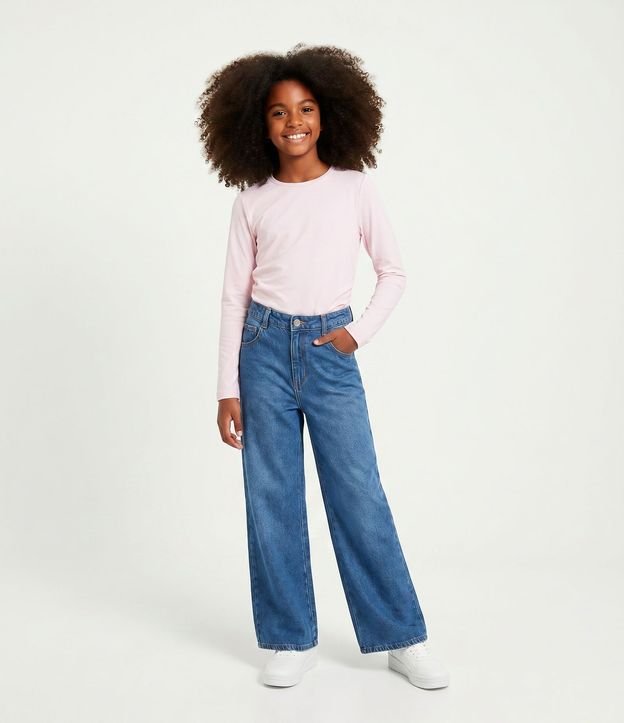 Remera Infantil Baby Look en Poliamida con Frunce Lateral – Talle 5 a 14 años 1