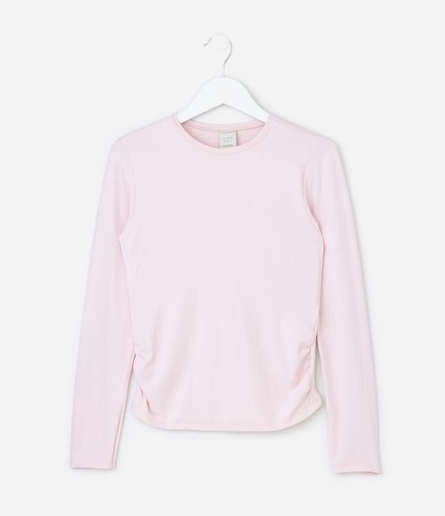 Remera Infantil Baby Look en Poliamida con Frunce Lateral – Talle 5 a 14 años 2