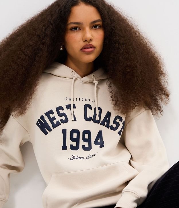Algodón Oversized Canguro con Estampa College West Coast 1