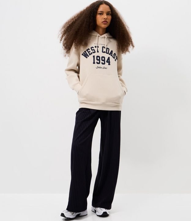 Algodón Oversized Canguro con Estampa College West Coast 2