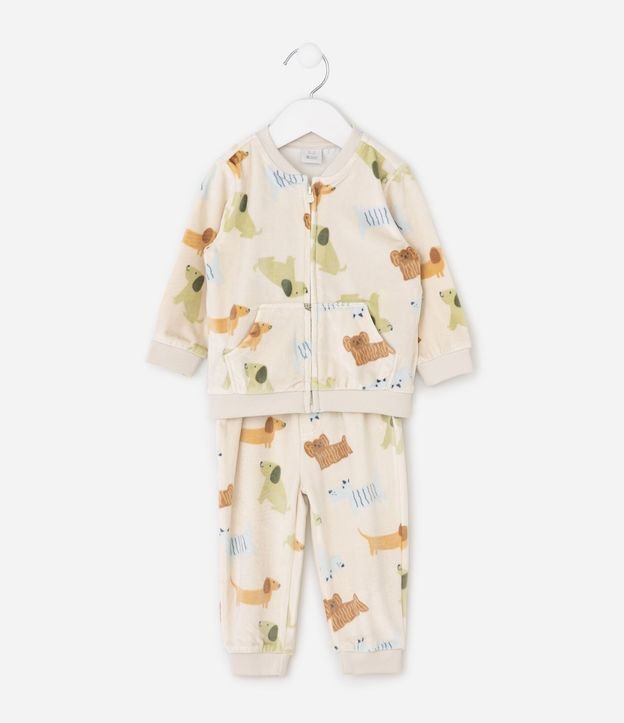 Conjunto Infantil con Estampa Fullprint Perro – Talle 0 a 24 Meses 2