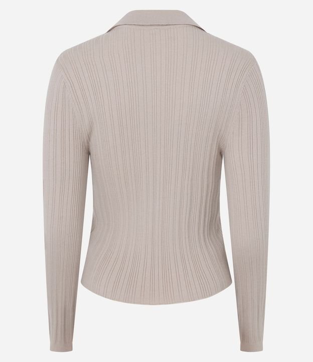 Blusa Polo en Viscosa Acanalada con Botones 3