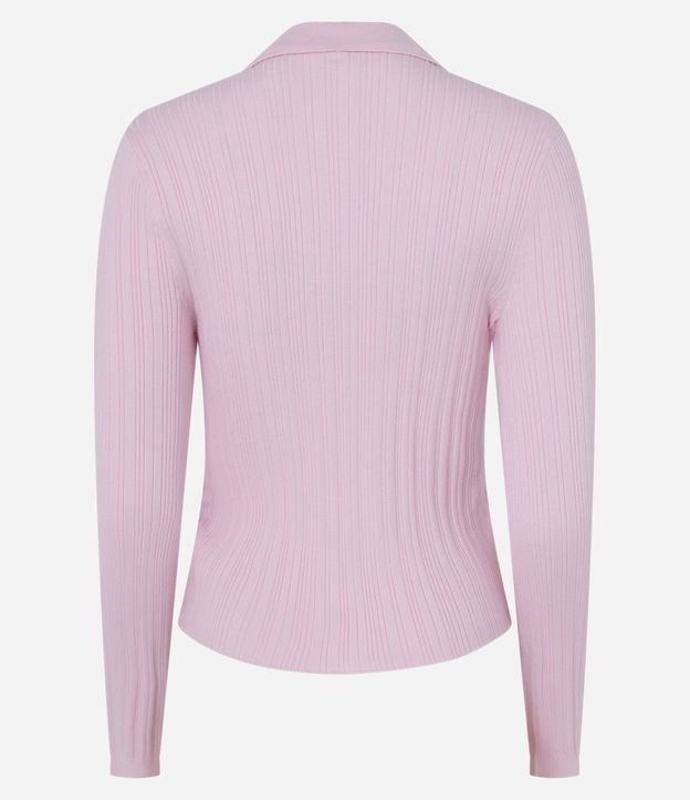 Blusa Polo en Viscosa Acanalada con Botones 3