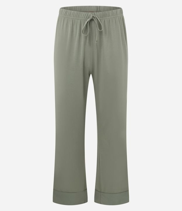 Pijama Largo Americano en Modal con Recortes Acetinados 2